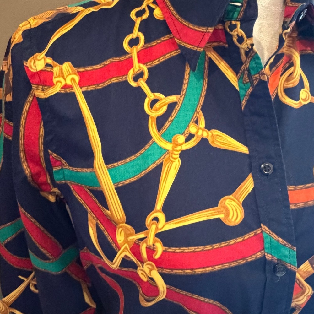 Lauren Ralph Lauren Western Equestrian Cowgirl Rodeo Chain Colorful, Size Small - Picture 6 of 10